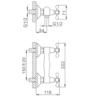 Смеситель для душа Frap H08 F2008 хром Смеситель для душа Frap H08 F2008 хром
