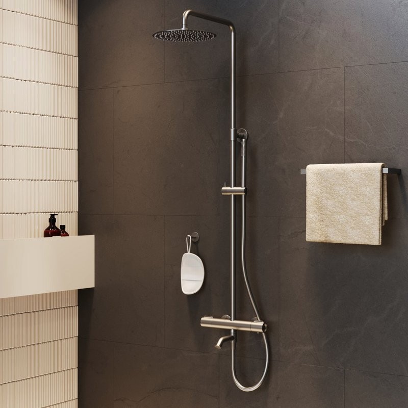 Душевая стойка Paini Cox 78PW687THSSD250F1B брашированный никель