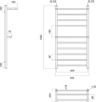 Полотенцесушитель водяной Domoterm Медея сп2 П10 50x100 хром