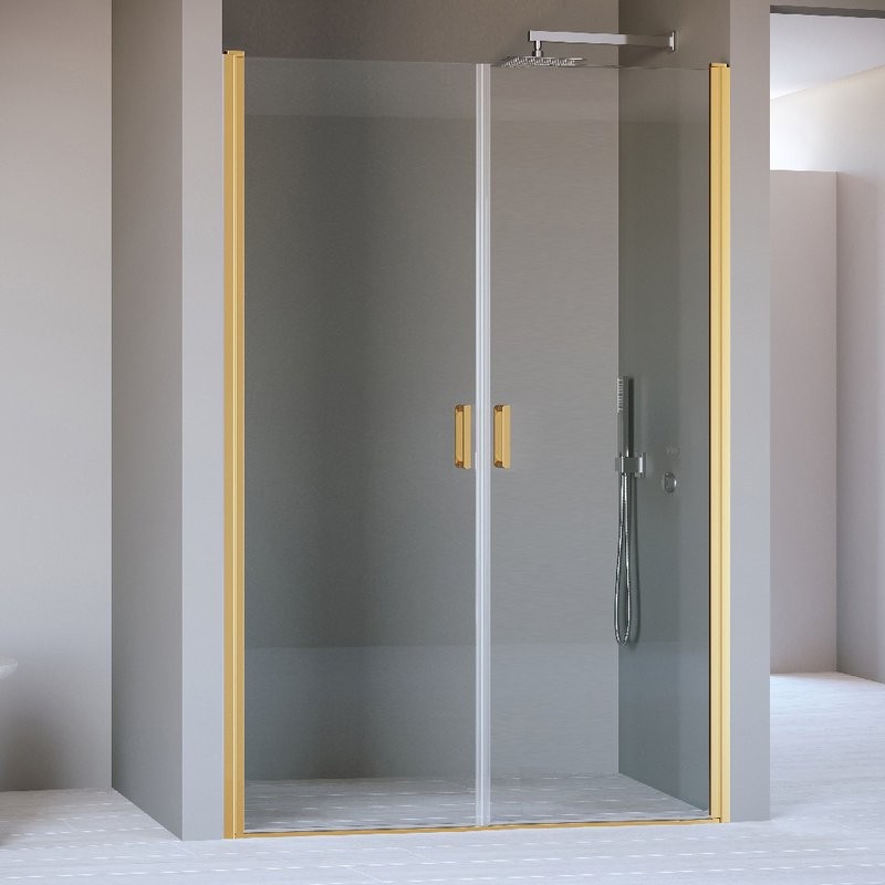 Душевая дверь в нишу RGW Passage PA-104-Gb 100 см, профиль золотой, стекло прозрачное