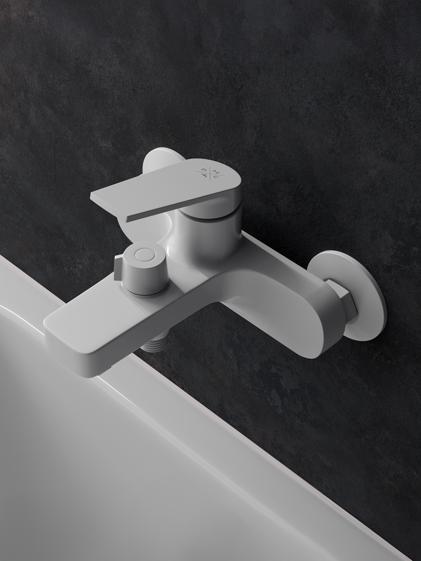 Смеситель для ванны с душем РМС PL7 PL7-009E белый