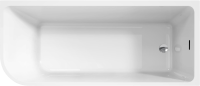 Акриловая ванна BelBagno BB712-1500-730-R 150x75 см, правая, пристенная, белая, асимметричная, на ножках, со сливом-переливом, с донным клапаном