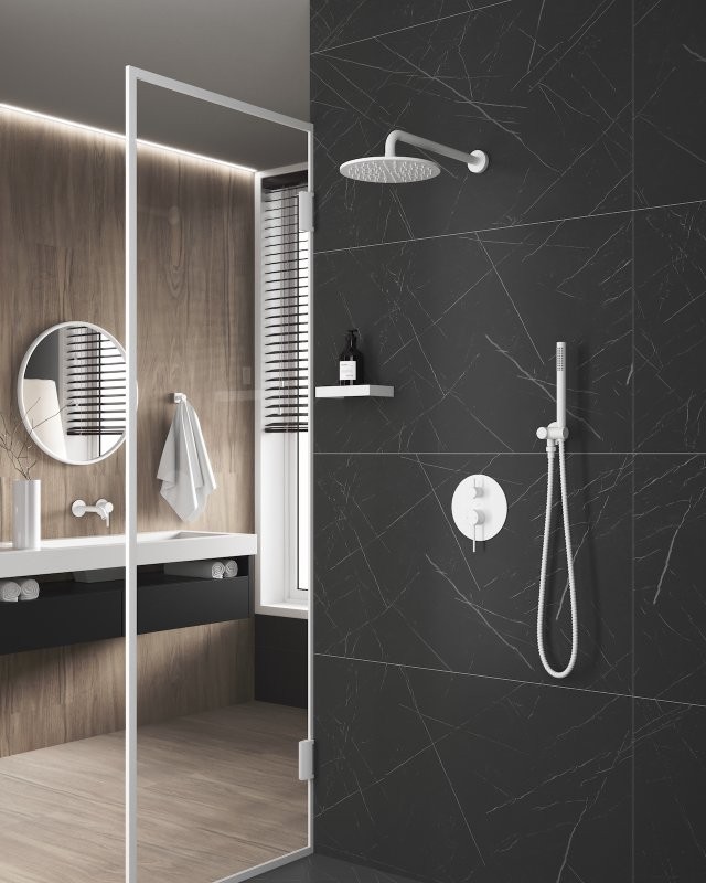 Душевой комплект Timo Saona SX-2369/16SM С ВНУТРЕННЕЙ ЧАСТЬЮ, белый матовый