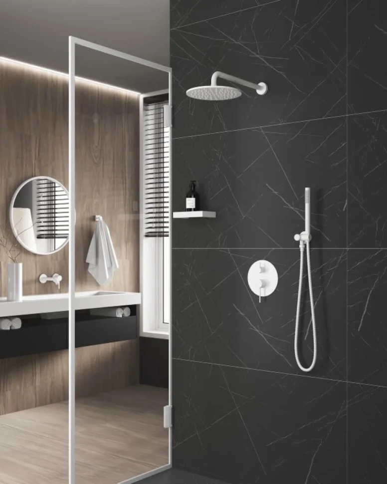 Душевой комплект Timo Saona SX-2369/16SM С ВНУТРЕННЕЙ ЧАСТЬЮ, белый матовый