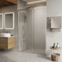 Душевая дверь в нишу BelBagno Luce BF-1-140-C-Cr профиль хром, стекло прозрачное