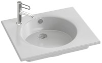 Тумба с раковиной Jacob Delafon Odeon Rive Gauche 60 белая, 2 ящика, ручки черные