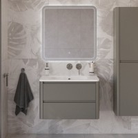 Мебель для ванной комнаты Cezares Relax 80 подвесная, 2 ящика, сатин