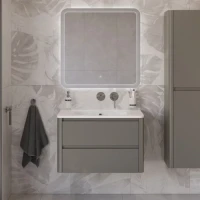 Мебель для ванной комнаты Cezares Relax 80 подвесная, 2 ящика, сатин