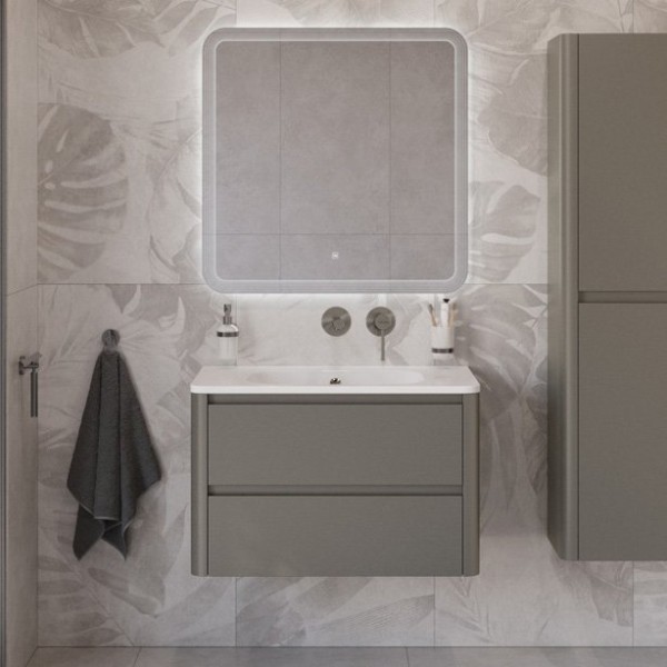 Мебель для ванной комнаты Cezares Relax 80 подвесная, 2 ящика, сатин