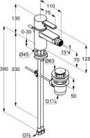 Смеситель для биде Kludi Zenta 385300575
