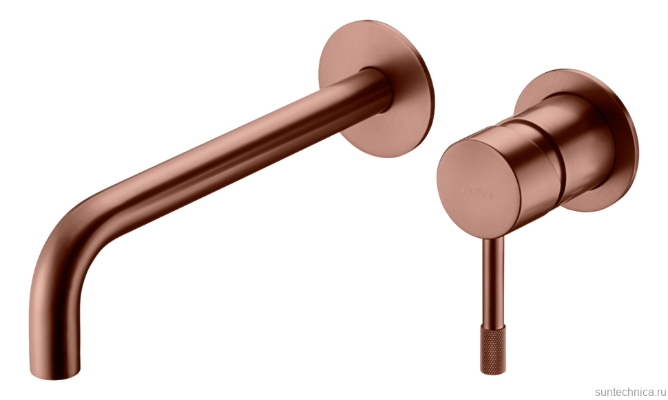 Смеситель для раковины Boheme Uno 465-BRB С ВНУТРЕННЕЙ ЧАСТЬЮ brushed bronze