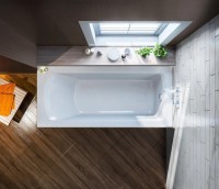 Акриловая ванна Bas Аякс 170x75 см, пристенная, белая + ремкомплект Good Door