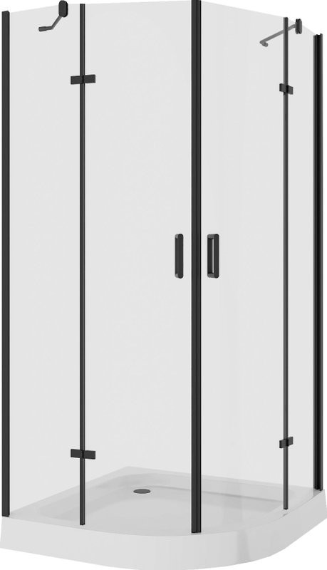 Душевой уголок Niagara Nova NG-6816-08 BLACK 100x100, четверть круга, черный