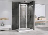 Душевой уголок Abber Sonnenstrand AG07100-S80 80x100, профиль хром, стекло прозрачное