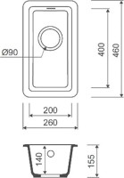 Дополнительная мойка IDDIS Tanto TU1W261i87 белая