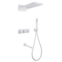 Душевой комплект Abber Daheim AF8253W С ВНУТРЕННЕЙ ЧАСТЬЮ, матовый белый