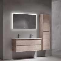 Мебель для ванной комнаты Sancos Marmi 2.0 120 на двоих, дуб галифакс натуральный