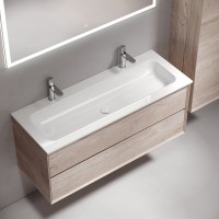 Мебель для ванной комнаты Sancos Marmi 2.0 120 на двоих, дуб галифакс натуральный