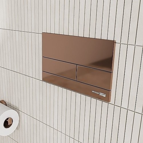 Кнопка смыва для унитаза Wasserkraft RG04 АБС-пластик, цвет розовое золото