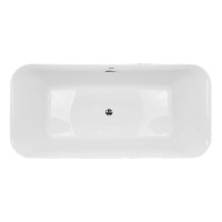 Ванна акриловая Azario ROVETA 1700х800х580 свободностоящая, в комплекте с сифоном и металлической рамой (AZ-6615)