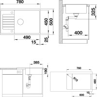 Мойка кухонная Blanco Zia XL 6S Compact 523277 белая