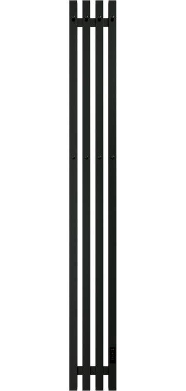 Полотенцесушитель электрический Grois Quartet 125 18х150 черный. правый