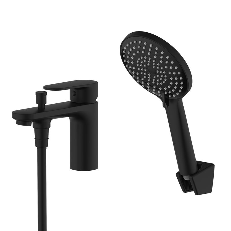 Смеситель на борт ванны AQUATEK Ника AQ1844MB черный матовый