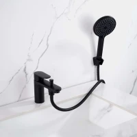 Смеситель на борт ванны AQUATEK Ника AQ1844MB черный матовый