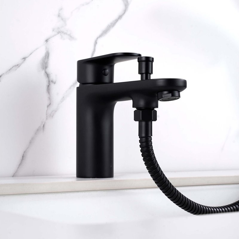 Смеситель на борт ванны AQUATEK Ника AQ1844MB черный матовый