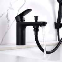 Смеситель на борт ванны AQUATEK Ника AQ1844MB черный матовый