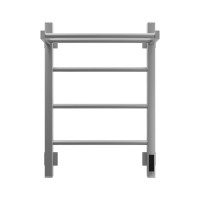 Полотенцесушитель электрический Grota App 430х600 NM EL 60x45 см, подключение справа, слева, скрытое подключение справа, матовый хром, лесенка, с полкой