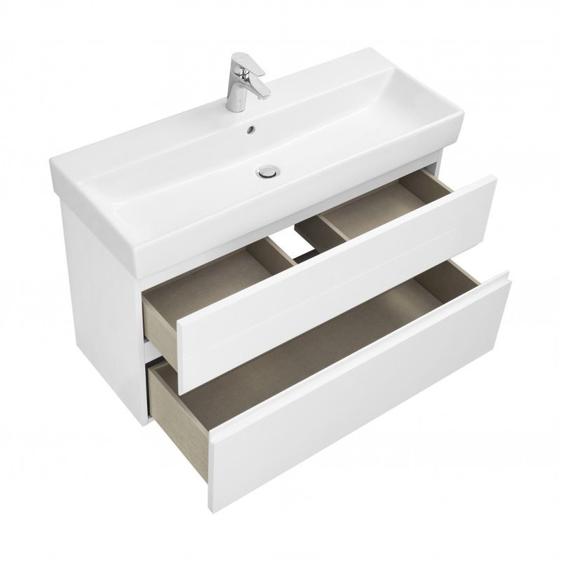 Тумба под раковину без столешницы Roca Oleta 100 белый глянец