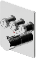 Термостатический смеситель встраиваемый Plumberia Selection PSBOX KITPSB2903CR С ВНУТРЕННЕЙ ЧАСТЬЮ, хром