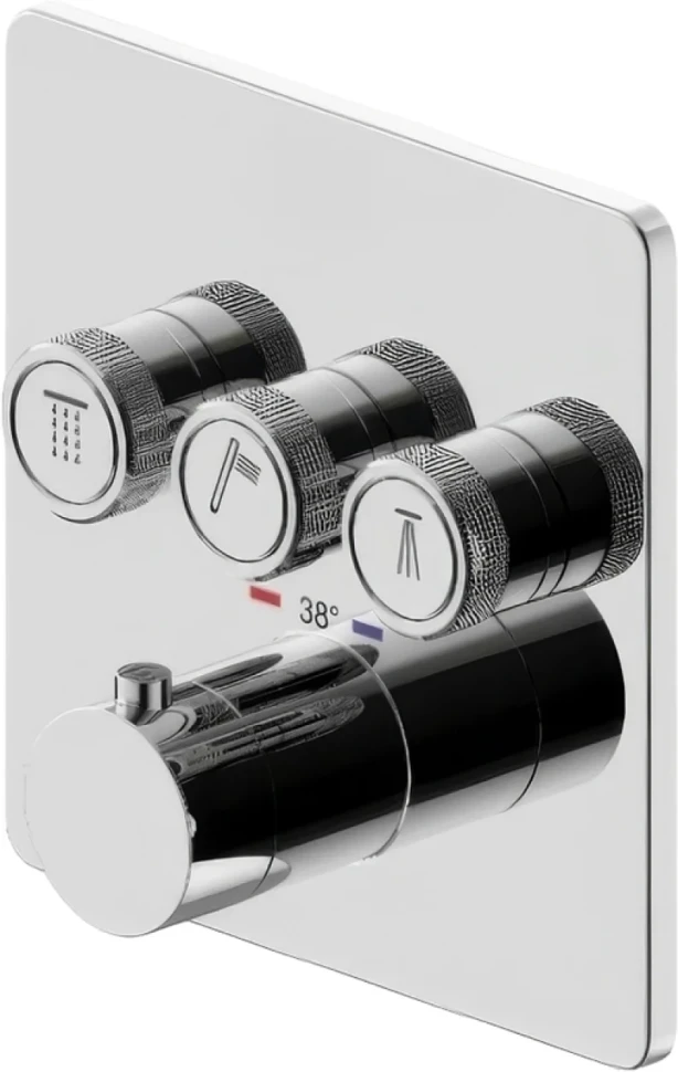 Термостатический смеситель встраиваемый Plumberia Selection PSBOX KITPSB2903CR С ВНУТРЕННЕЙ ЧАСТЬЮ, хром