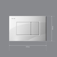 Кнопка смыва для унитаза AM.PM ProC S I070201 пластик, цвет глянцевый белый