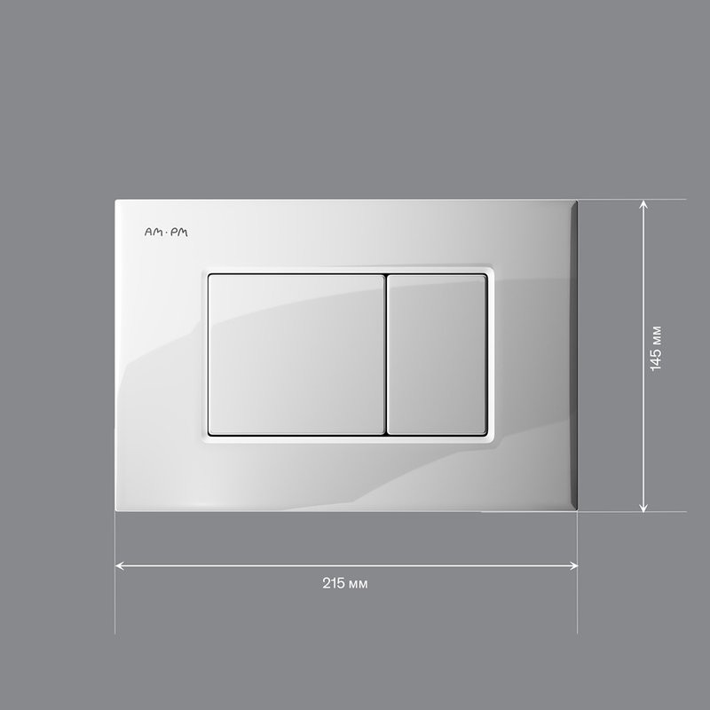 Кнопка смыва для унитаза AM.PM ProC S I070201 пластик, цвет глянцевый белый