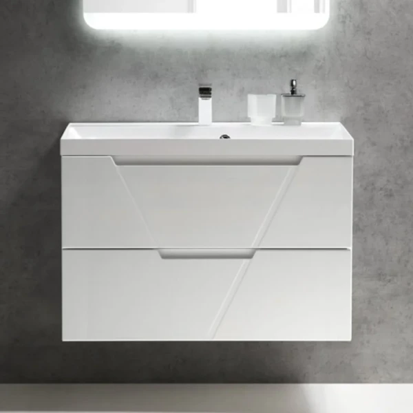 Тумба под раковину BelBagno Vittoria 90 подвесная, bianco lucido