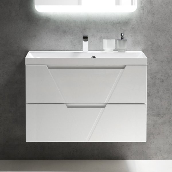 Тумба под раковину BelBagno Vittoria 90 подвесная, bianco lucido
