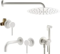 Комплект для ванной Plumberia Selection Ixo KITZXO01BO210 С ВНУТРЕННЕЙ ЧАСТЬЮ, белый матовый
