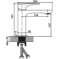 Смеситель для раковины BELZ B10709-7 черный Смеситель для раковины BELZ B10709-7 черный