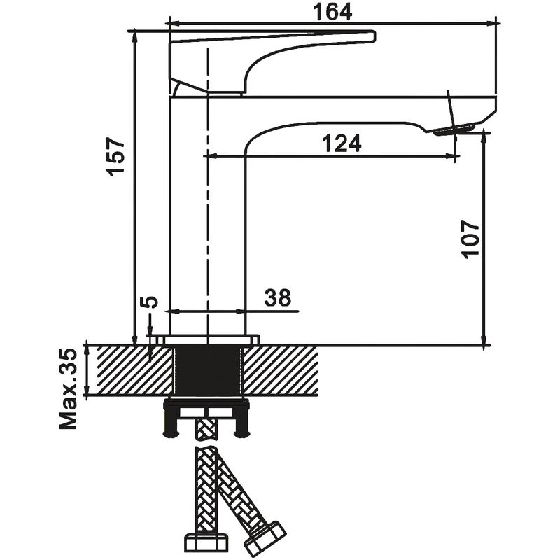 Смеситель для раковины BELZ B10709-7 черный