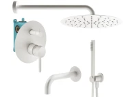Душевой комплект Plumberia Selection Ixo KITXO19BO60 С ВНУТРЕННЕЙ ЧАСТЬЮ, белый матовый