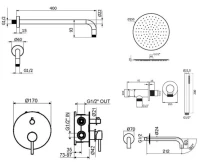 Душевой комплект Plumberia Selection Ixo KITXO19BO60 С ВНУТРЕННЕЙ ЧАСТЬЮ, белый матовый