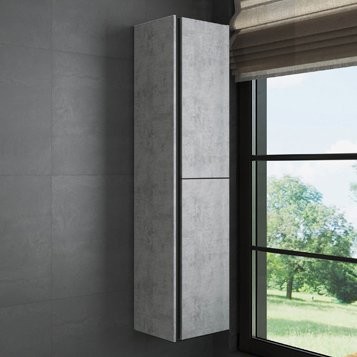 Шкаф пенал для ванной Comforty Эдинбург 40 бетон светлый