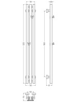 Полотенцесушитель водяной Сунержа Вердикт Pro 03-0459-1210 120x15 см, золото, I-образный
