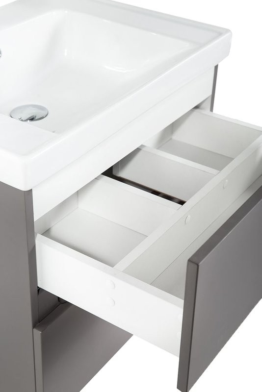 Тумба с раковиной Art&Max Techno подвесная, 70, смоки софт