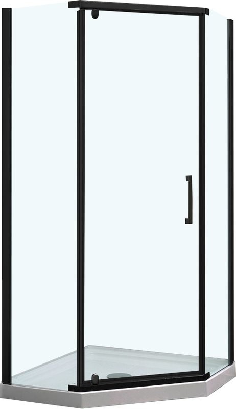 Душевой уголок Vincea Stresa VSP-1S900CLB 90x90, профиль чёрный, стекло прозрачное