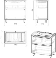 Тумба с раковиной Grossman Адель 80 напольная Тумба с раковиной Grossman Адель 80 напольная