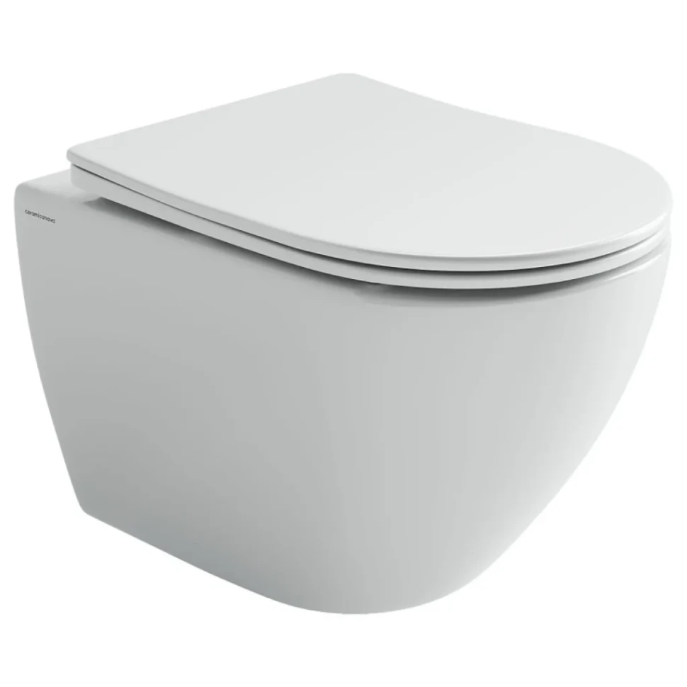 Подвесной унитаз Ceramicanova Mia Торнадо, сиденье микролифт, белый, CN1805T