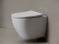 Подвесной унитаз Ceramicanova Mia Торнадо, сиденье микролифт, белый, CN1805T